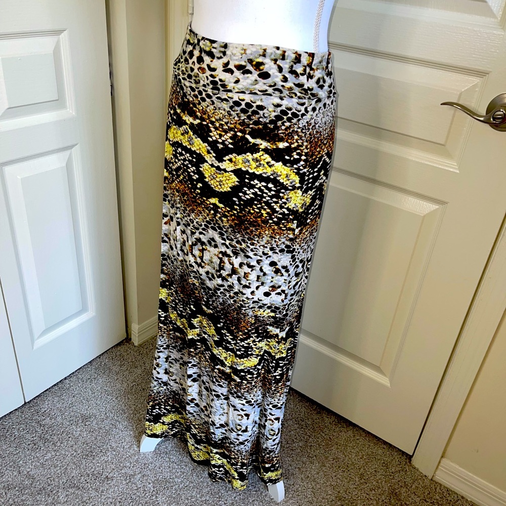 Karen Kane snakeskin multicolored maxi skirt